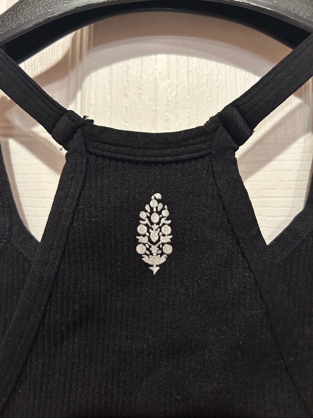 FP Movement by Free People Black Ribbed Halter Crop - Picture 3 of 4